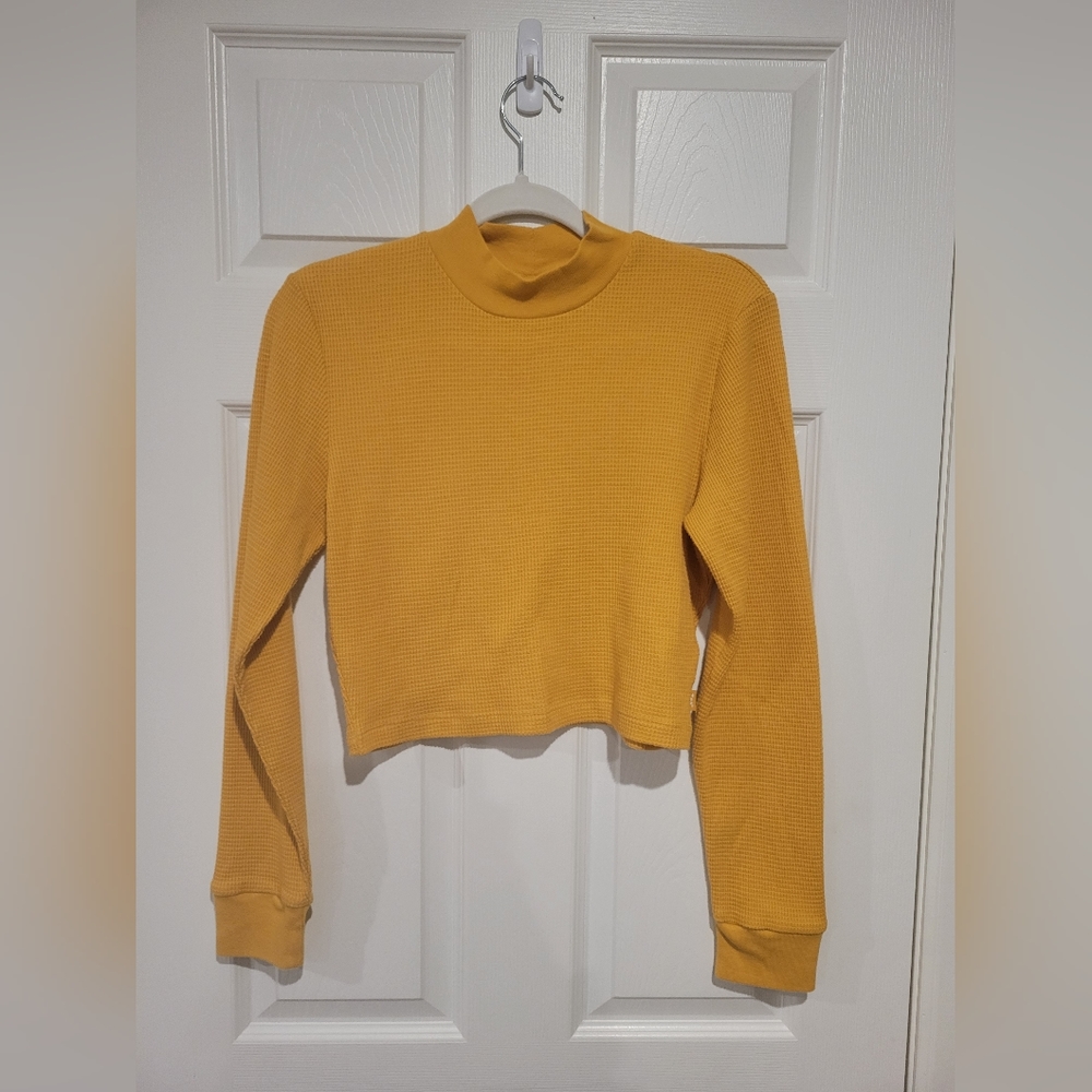 TNA cropped waffle long sleeve